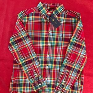 👀Ralph Lauren Button Down Long Sleeve Red (Multi Color)
